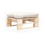 Voir la diapositive 4 : VIDAXL Repose-pied palette de jardin et coussin sable Bois naturel