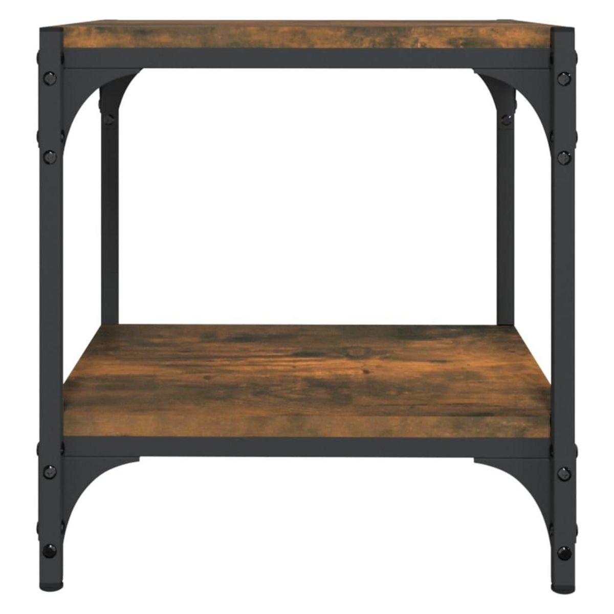 VIDAXL Meuble TV Chene fume 40x33x41 cm Bois d'ingenierie et acier