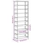 Voir la diapositive 6 : VIDAXL Etagere a chaussures 10 niveaux 54x28x158 cm tissu non-tisse