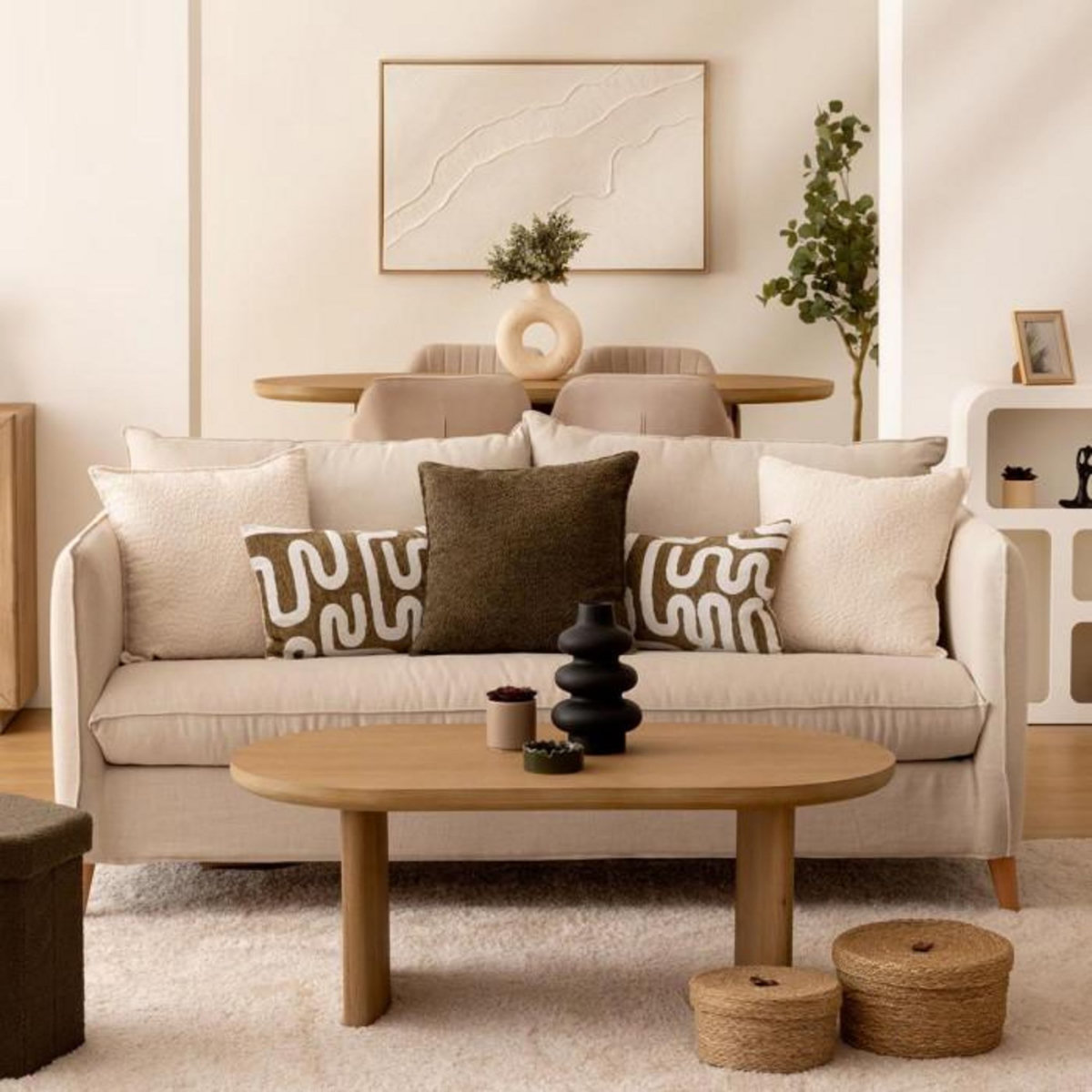 ATMOSPHERA Table Basse Design  Lousada  110cm Naturel