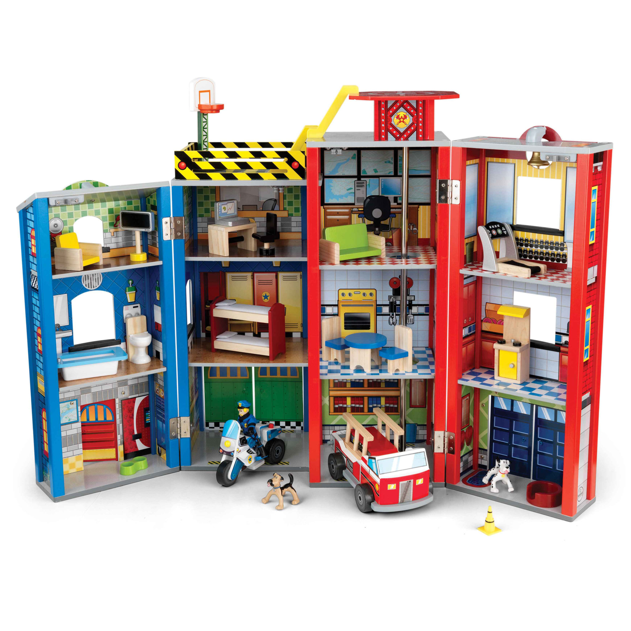 Voir la diapositive 1 : Kidkraft Ensemble de Jeu en Bois caserne
