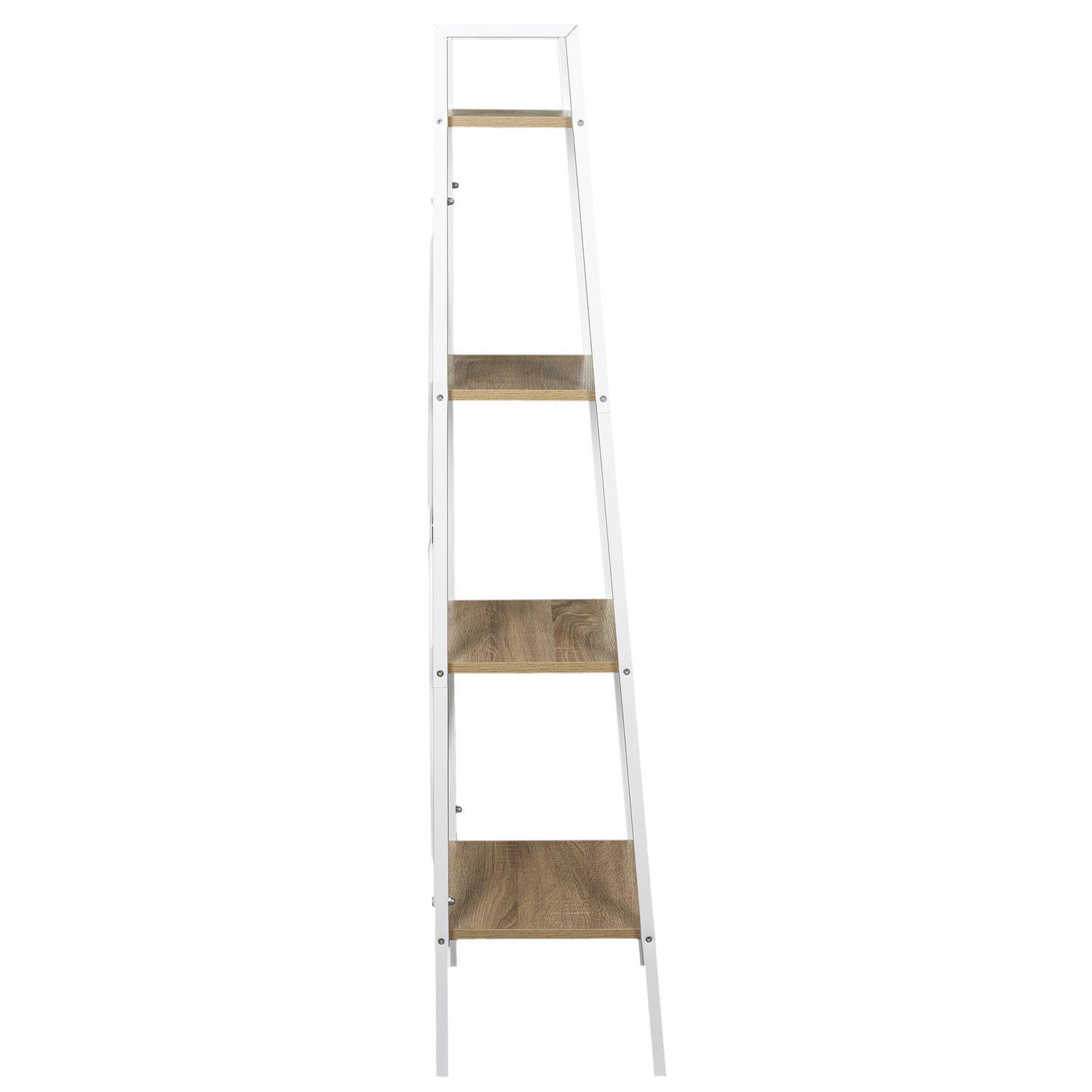 Voir la diapositive 3 : The Home Deco Factory Etagère à 4 planches en bois et métal - l. 34 x h. 148 cm. - blanc