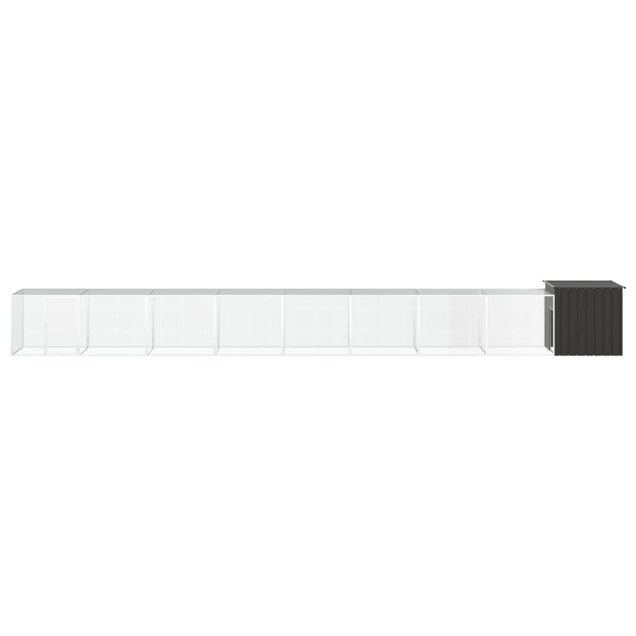 Voir la diapositive 3 : VIDAXL Poulailler Anthracite 900x91x100 cm Acier galvanise
