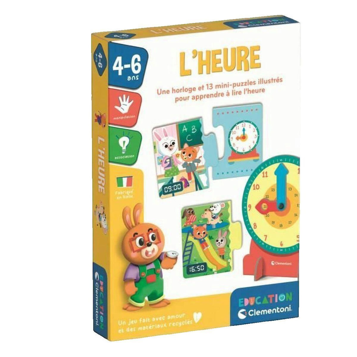 CLEMENTONI Horloge éducative Clementoni multicolore