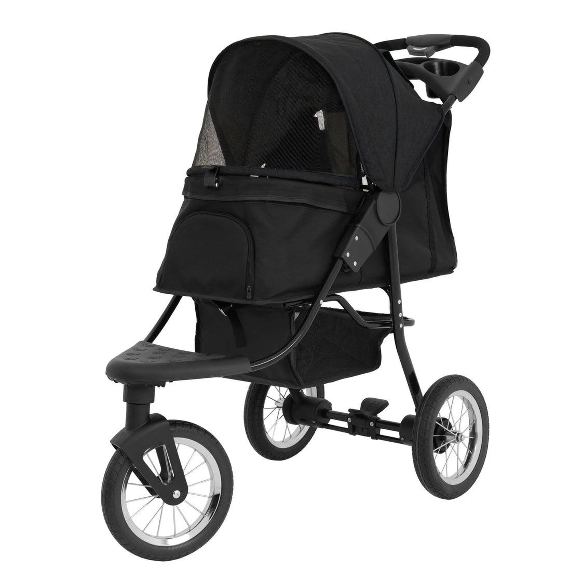 MONSTERSHOP Poussette jogger pour animal de compagnie. Coloris disponibles : Noir, Gris