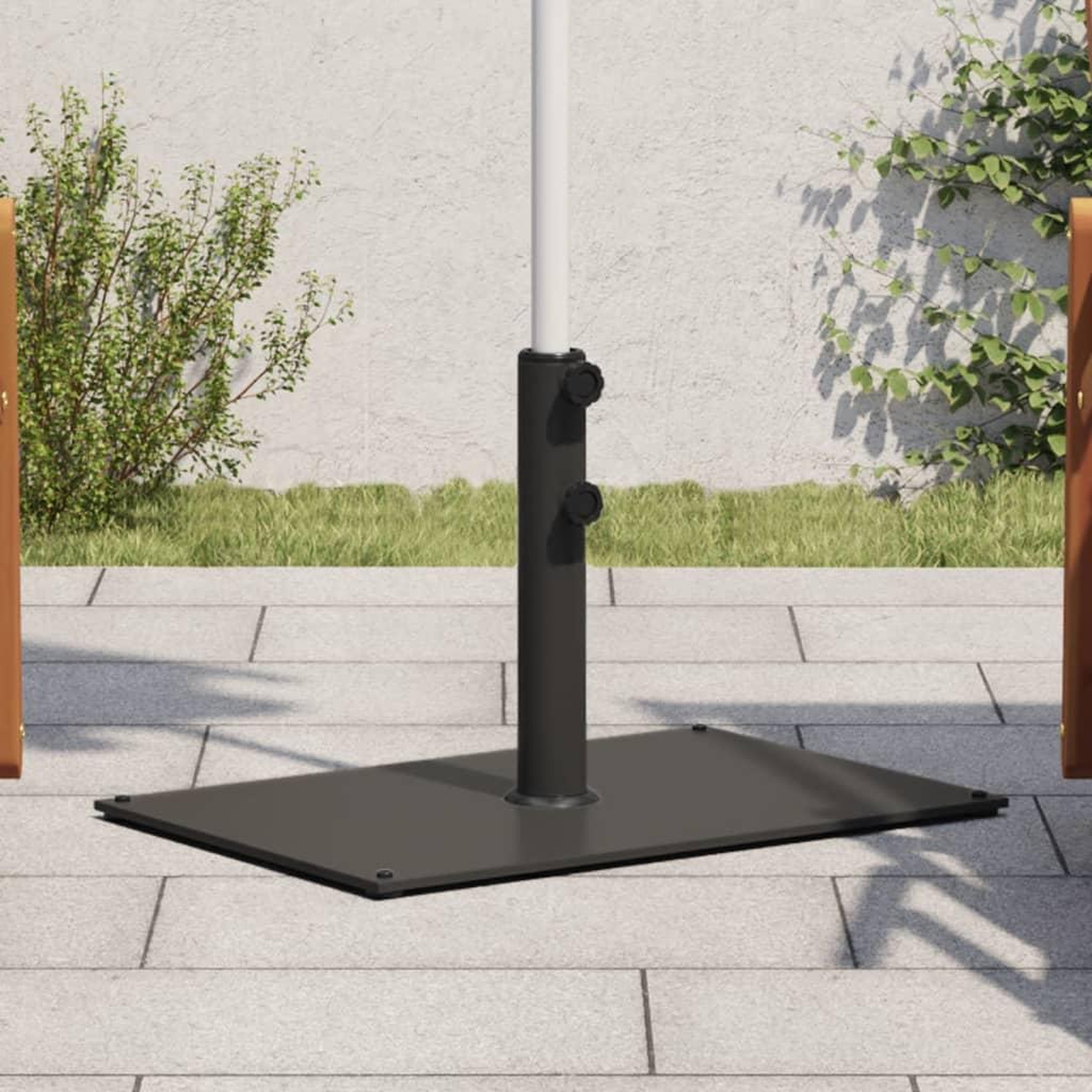 VIDAXL Base de parasol pour mats Ø32/38/48 mm 15 kg rectangulaire