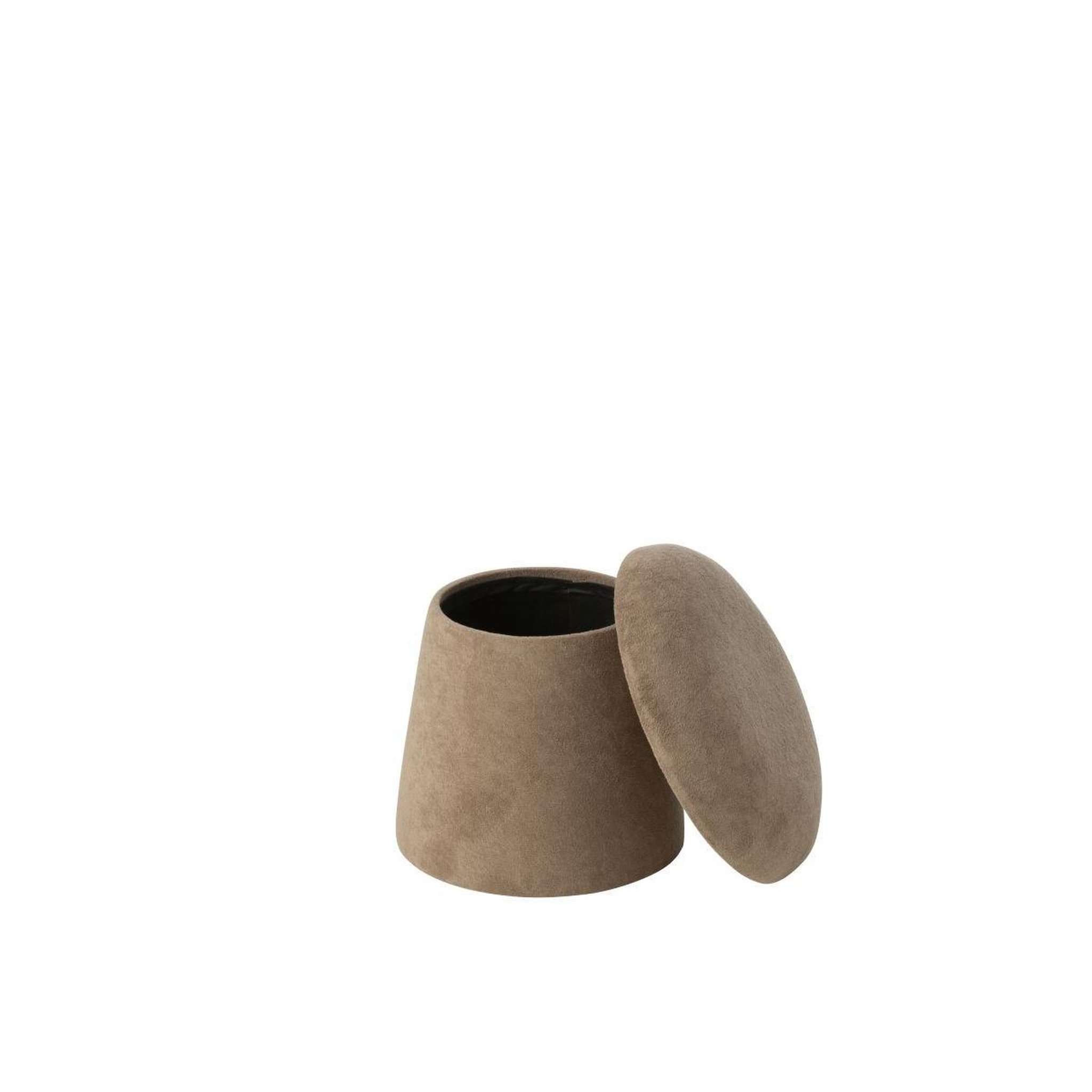 Voir la diapositive 4 : J-LINE Pouf coffre champignon  chi  40cm grège