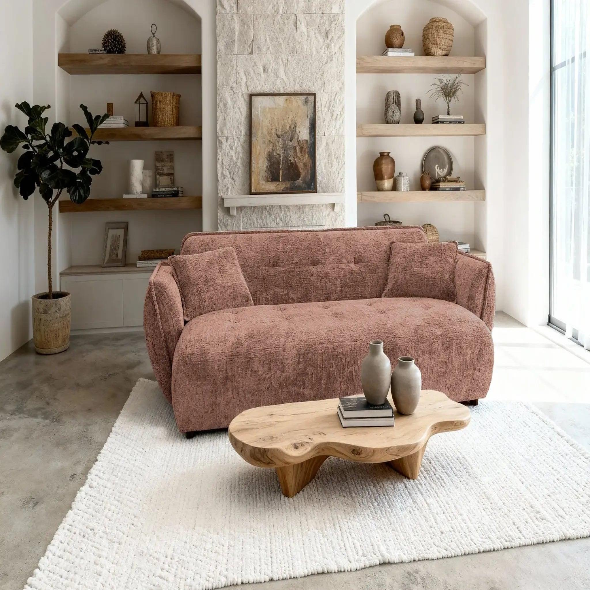 Voir la diapositive 6 : CASANOVA PARIS Mona - canapé droit tissu chenille 3 places