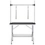 Voir la diapositive 3 : VIDAXL Table de toilettage reglable de chiens avec 2 boucles et panier