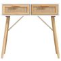 Voir la diapositive 4 : VIDAXL Table console Blanc 80x30x75 cm Bois massif pin /rotin naturel