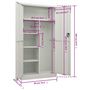 Voir la diapositive 6 : VIDAXL Armoire a casiers Gris clair 90x40x180 cm Acier