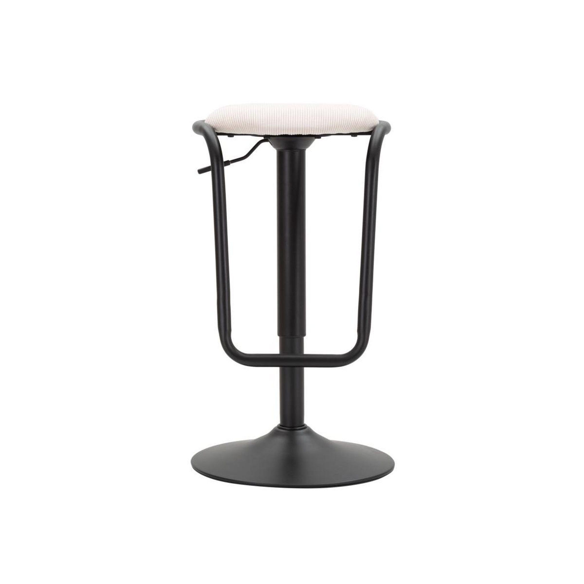 Voir la diapositive 2 : Paris Prix Tabouret de bar réglable en tissu  destiny  61-83cm noir & blanc