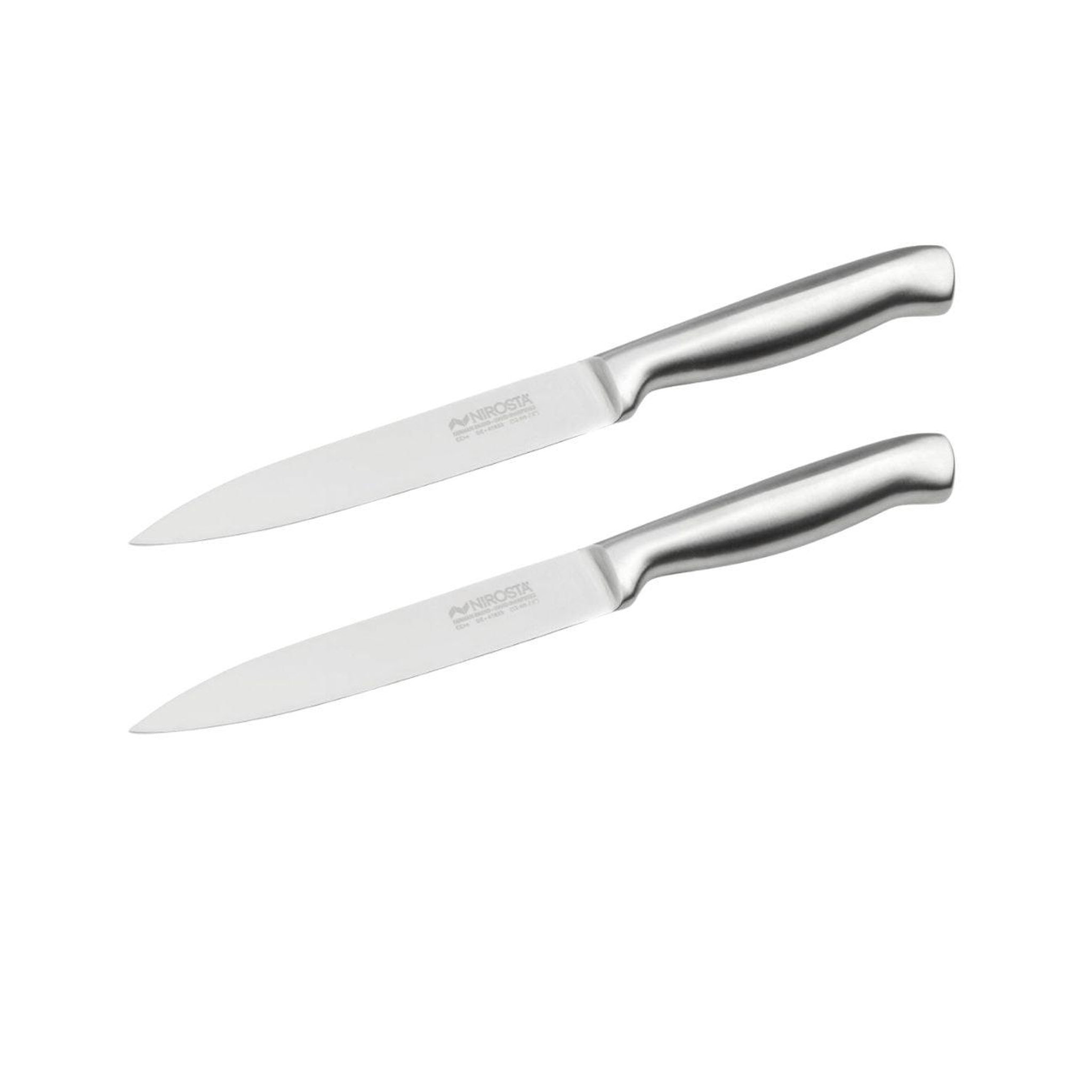 NIROSTA Couteau universel 24 cm en inox set de 2 couteaux de cuisine professionnels nirosta star
