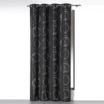 Paris Prix Rideau Imprimé  Bully  140x260cm Gris Anthracite