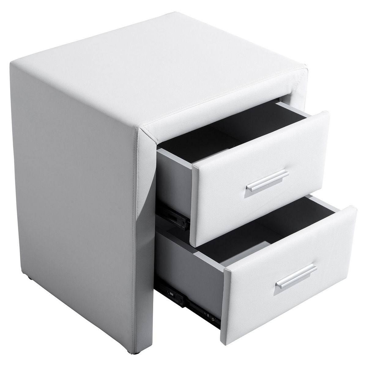 Table de chevet 2 tiroirs en PU LAGOA