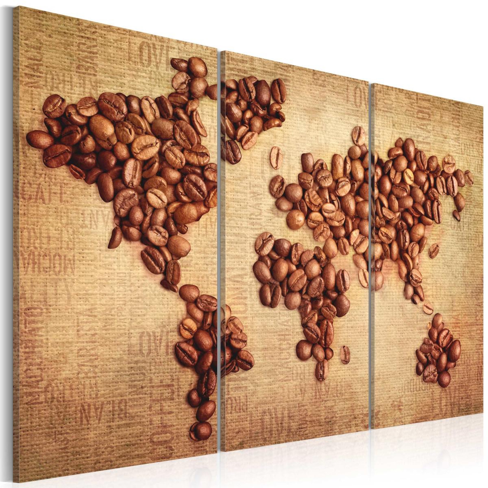 Paris Prix Tableau imprimé 3 panneaux  cafés du monde. Coloris disponibles : Multicolore