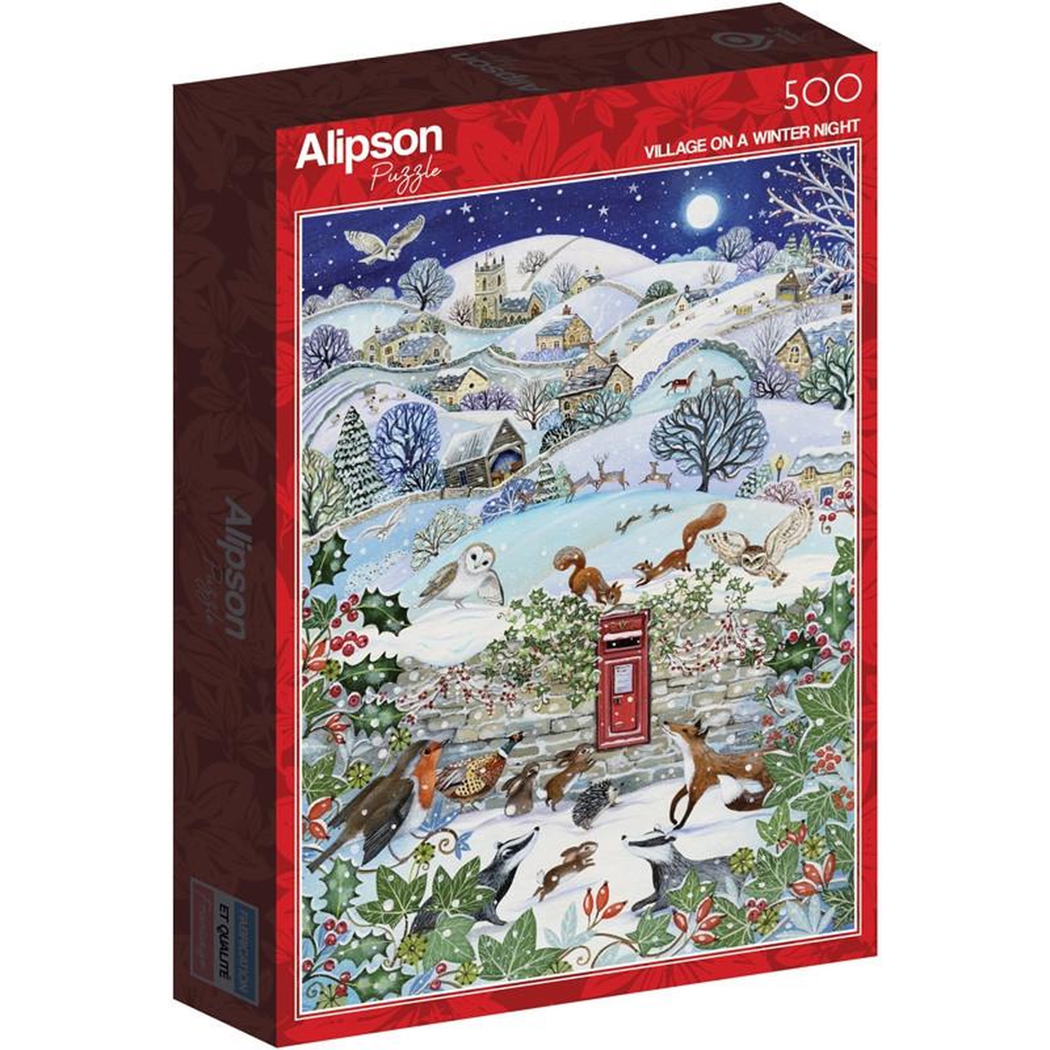 Voir la diapositive 1 : ALIZE Puzzle 500 pièces Village sous la neige – Paysage hivernal – Adulte – Alizé
