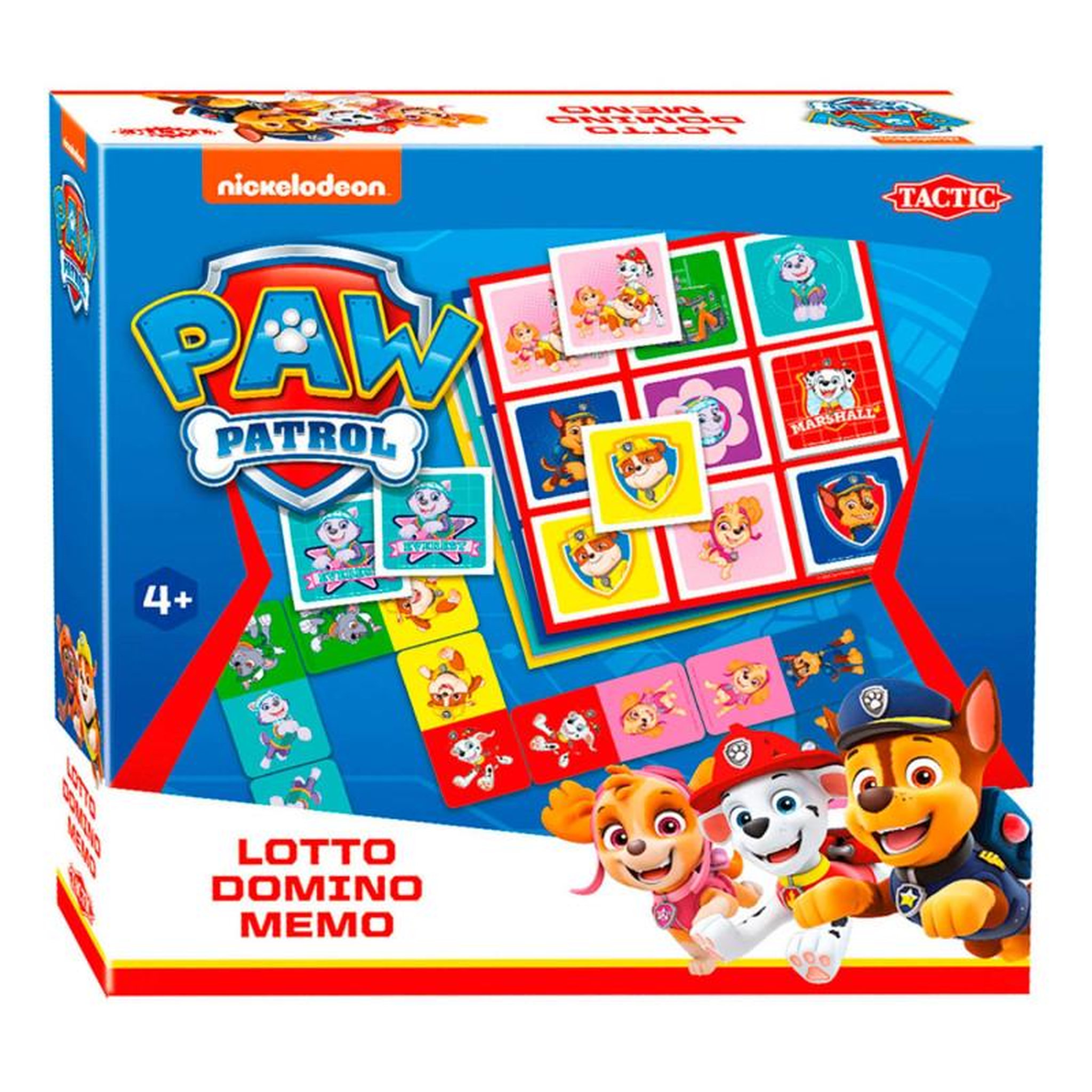 Voir la diapositive 1 : Tactic TACTIC Pat patrouille Lotto, Domino, Memo - 3 en1
