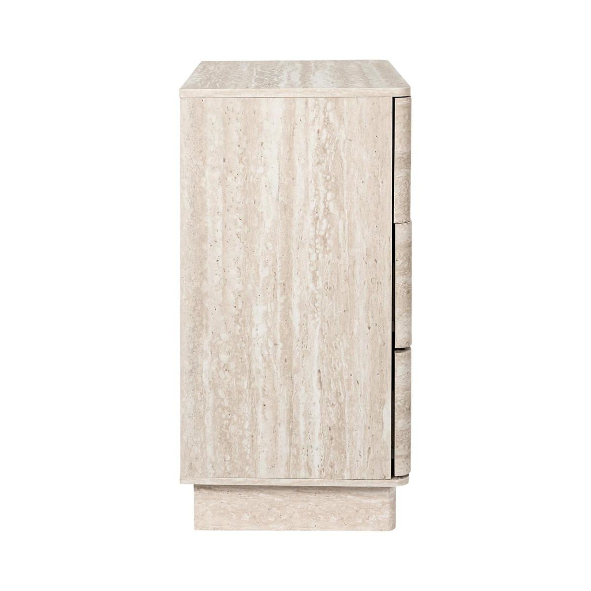 Voir la diapositive 5 : The Home Deco Factory Commode 3 tiroirs  pietra  79cm beige