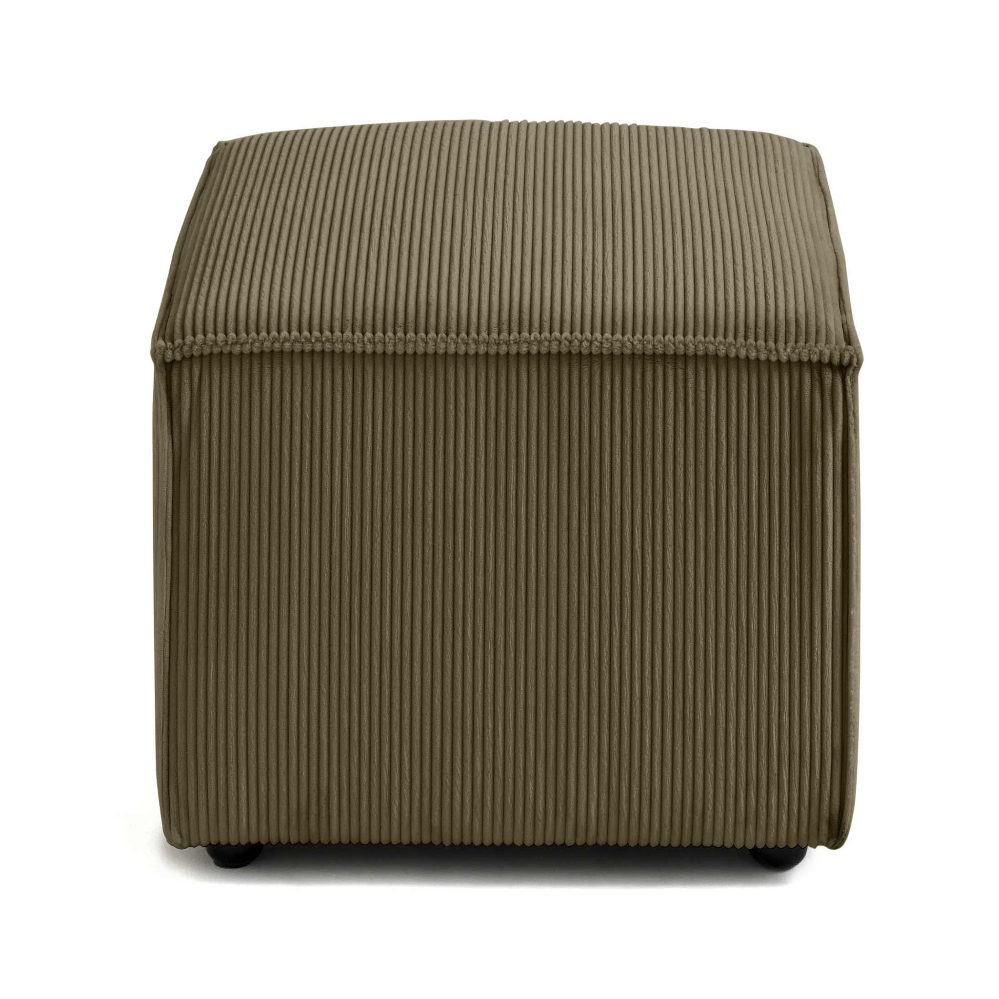 Voir la diapositive 5 : BEST MOBILIER Arty - pouf d'appoint - en velours côtelé
