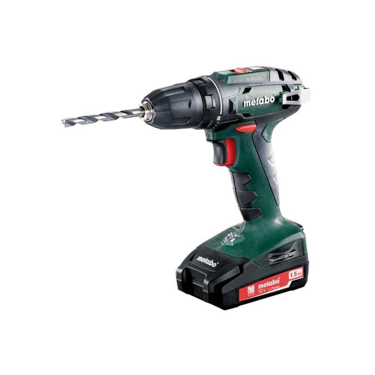 METABO SAS Perceuse visseuse 18 V BS 18 - 2 x 1,5 Ah Li-Power, SC 30, coffret