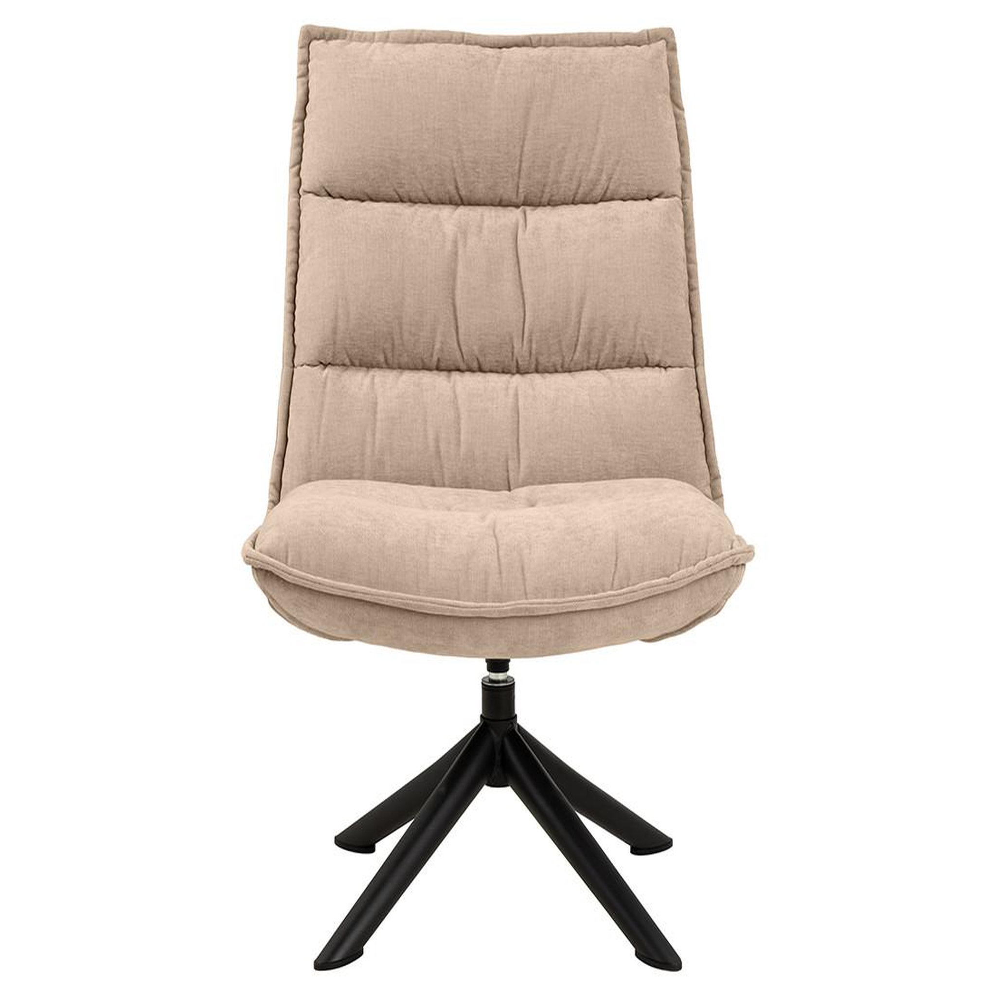 BEST MOBILIER Mellow - fauteuil pivotant - en tissu - pieds en acier. Coloris disponibles : Beige, Rose