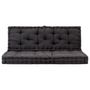 Voir la diapositive 2 : VIDAXL Coussins de plancher de palette lot de 2 Coton Noir