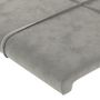 Voir la diapositive 5 : VIDAXL Tete de lit a LED Gris clair 83x16x78/88 cm Velours