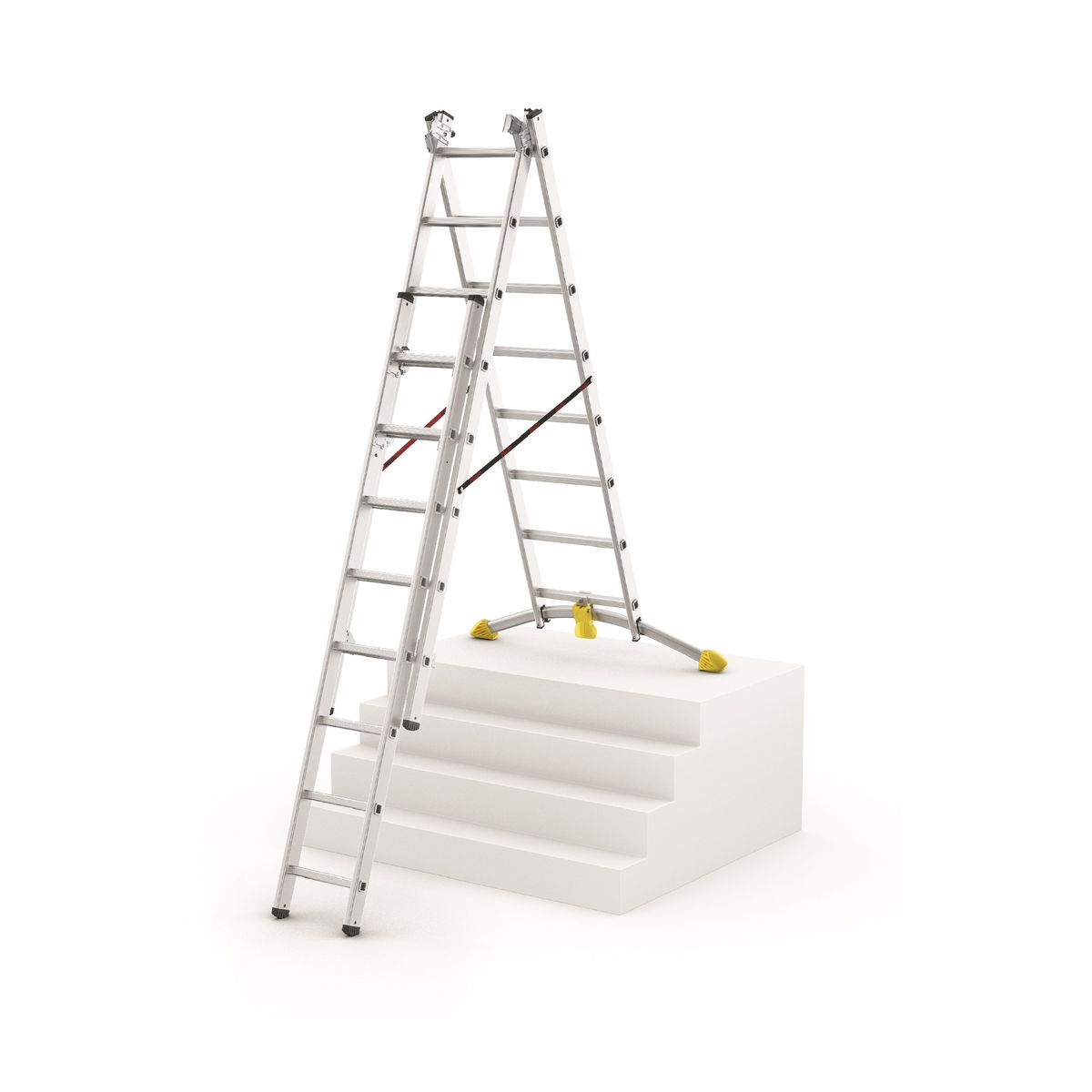 HAILO Echelle transformable à rattrapage de niveau HobbyLot - 3x8 échelons