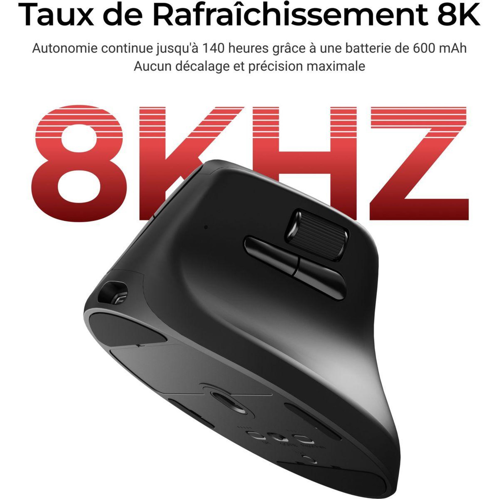 Voir la diapositive 2 : KEYCHRON Souris Gamer Sans Fil M5 8K Wireless