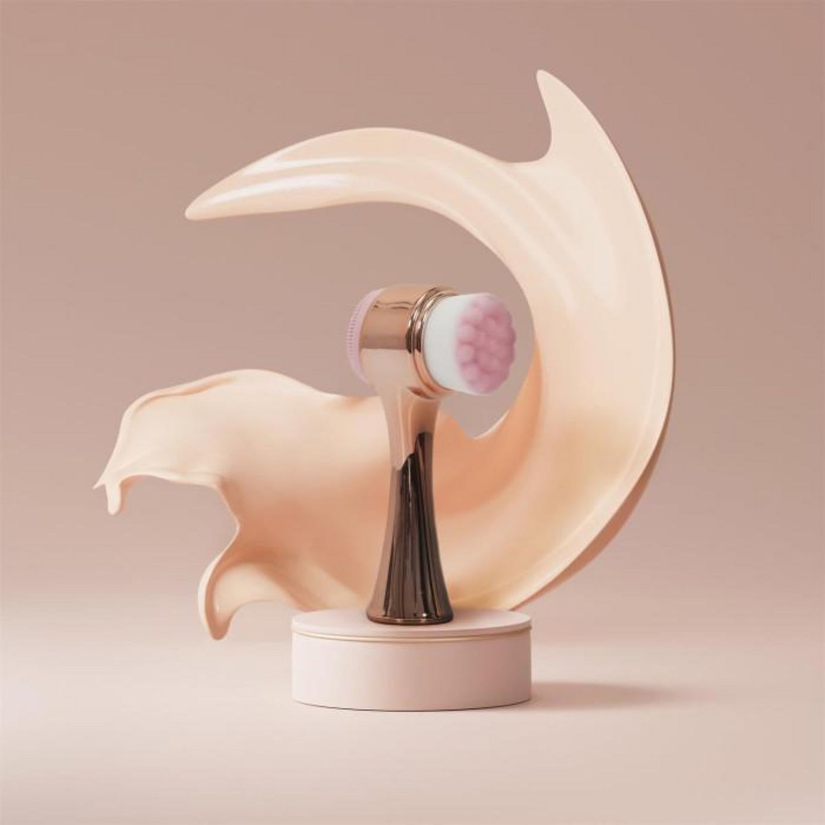 Paris Prix Brosse Visage 2 en 1  Double Action  13cm Rose