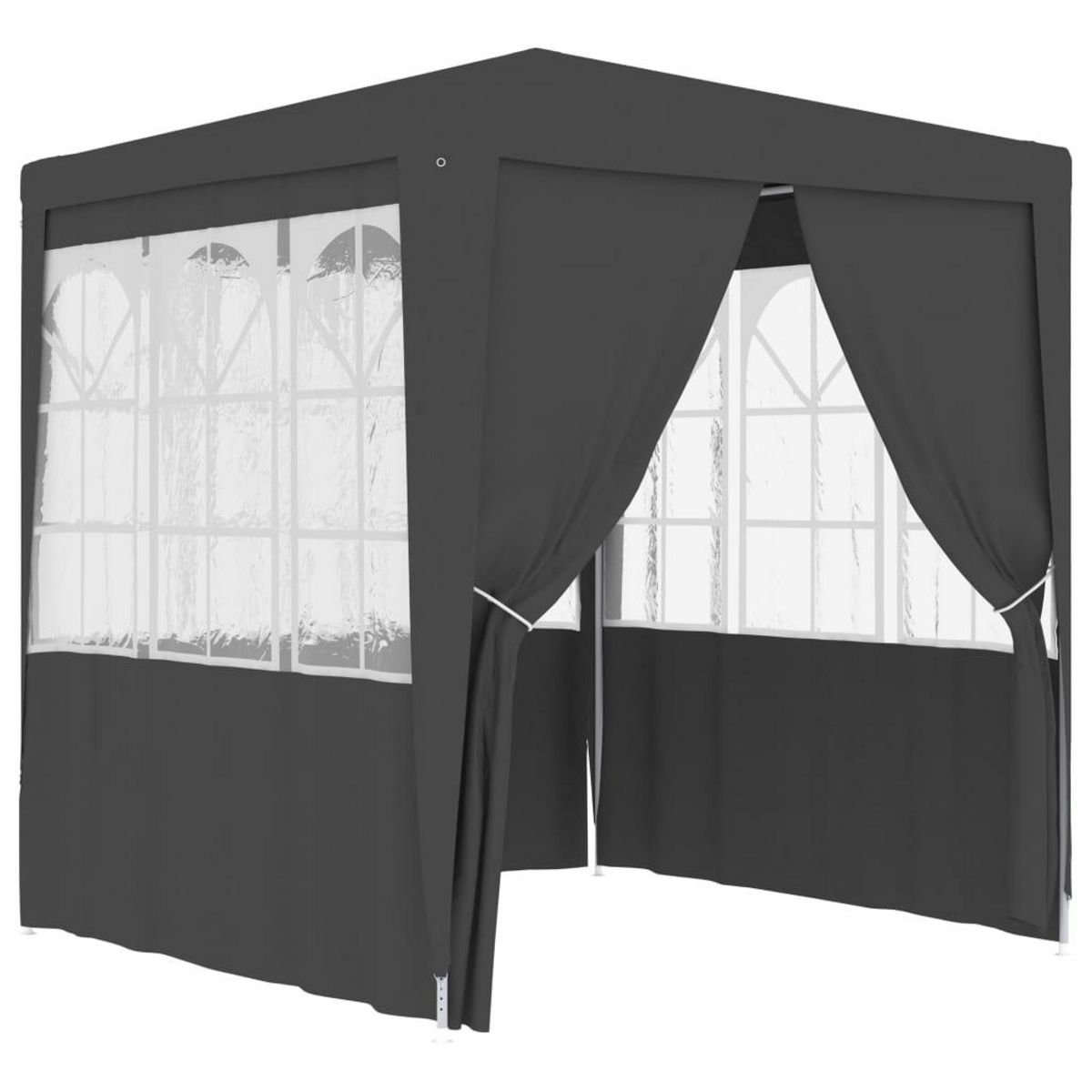 VIDAXL Tente de reception et parois laterales 2x2 m Anthracite 90 g/m^2