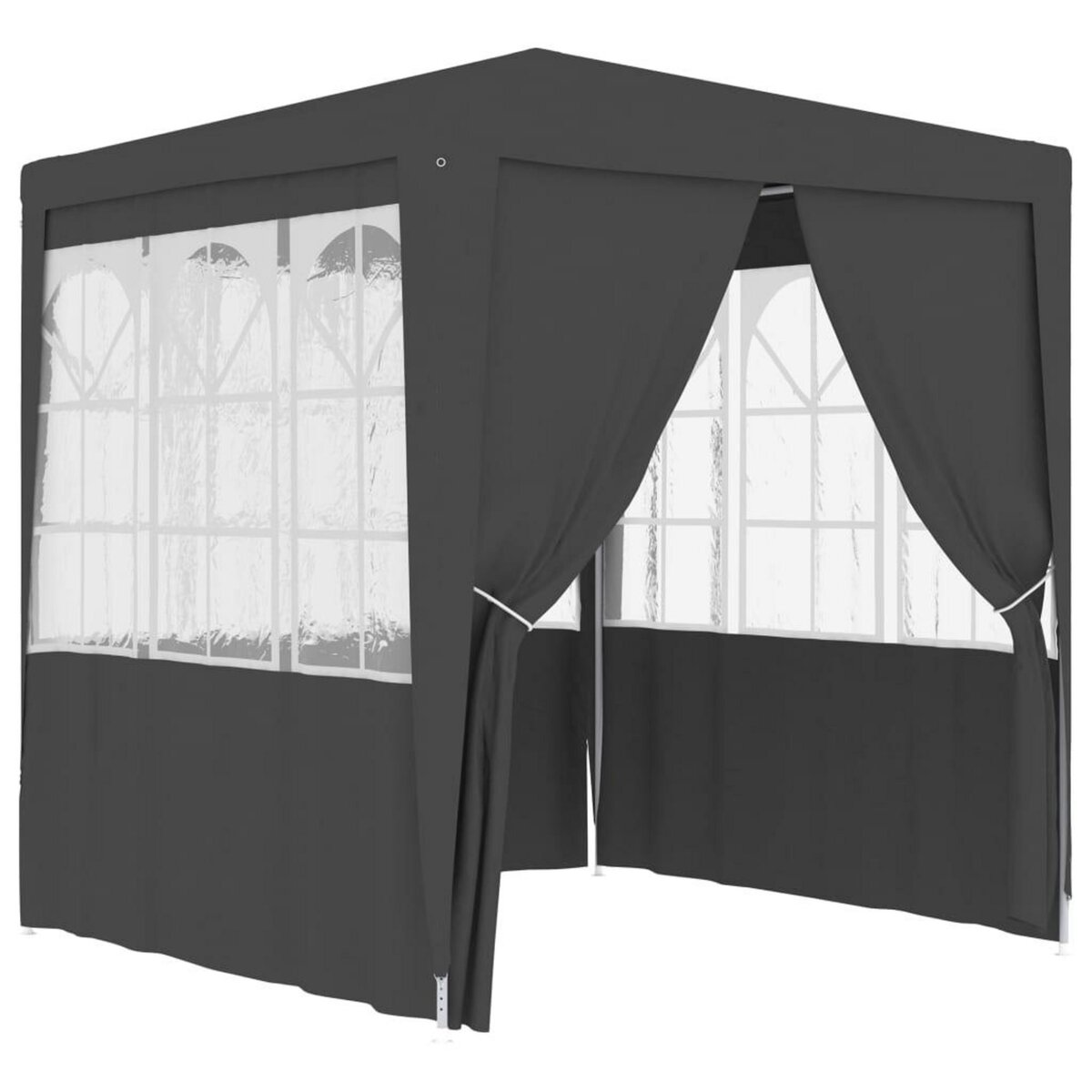 VIDAXL Tente de reception et parois laterales 2x2 m Anthracite 90 g/m^2
