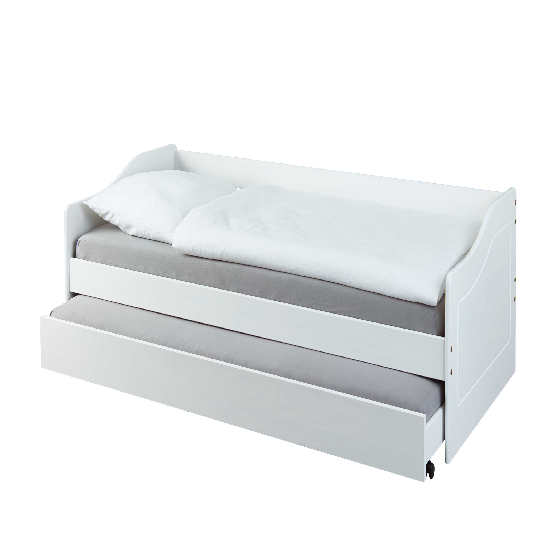 Voir la diapositive 5 : Lit banquette gigogne 90x190 cm ANDREA