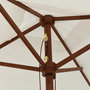 Voir la diapositive 5 : VIDAXL Parasol de jardin avec mat en bois sable 198x198x231 cm