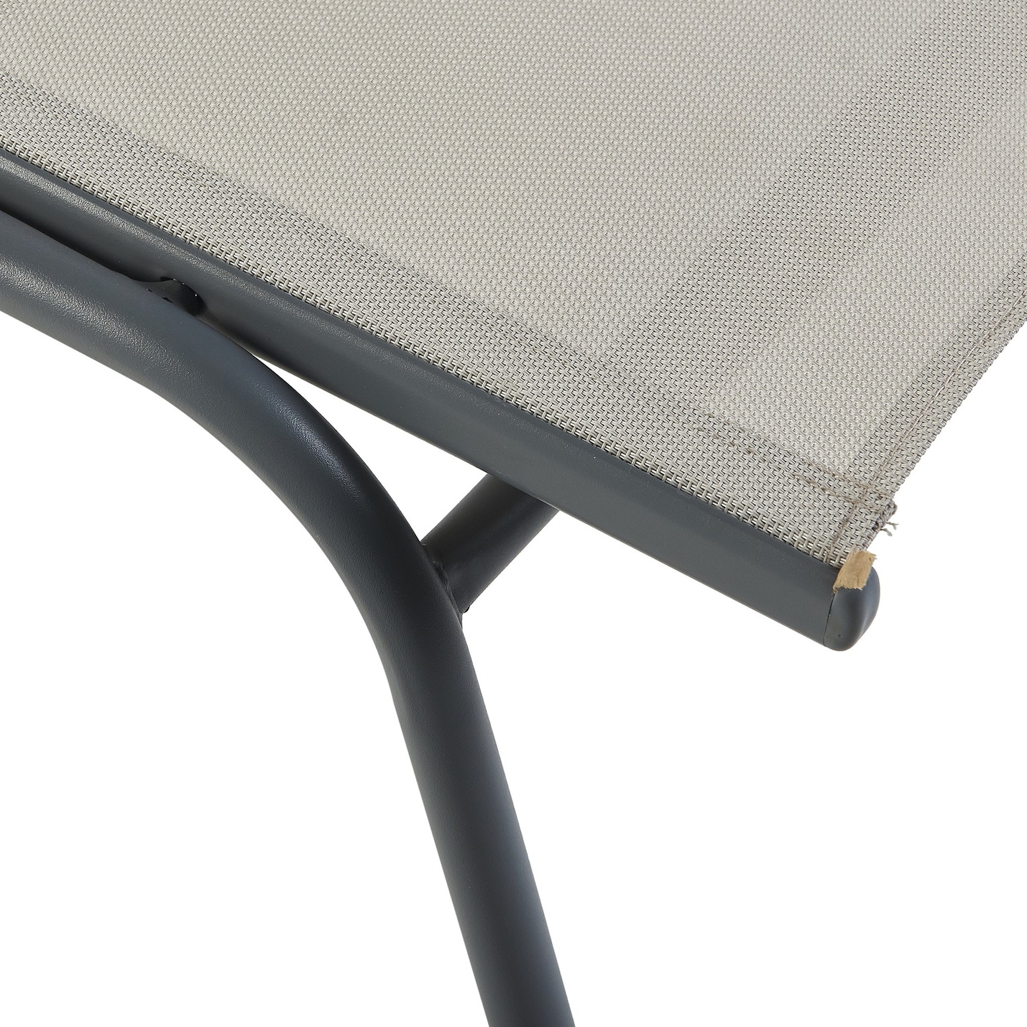 Voir la diapositive 4 : GARDENSTAR Bain de soleil XXL 4 positions acier STEEL