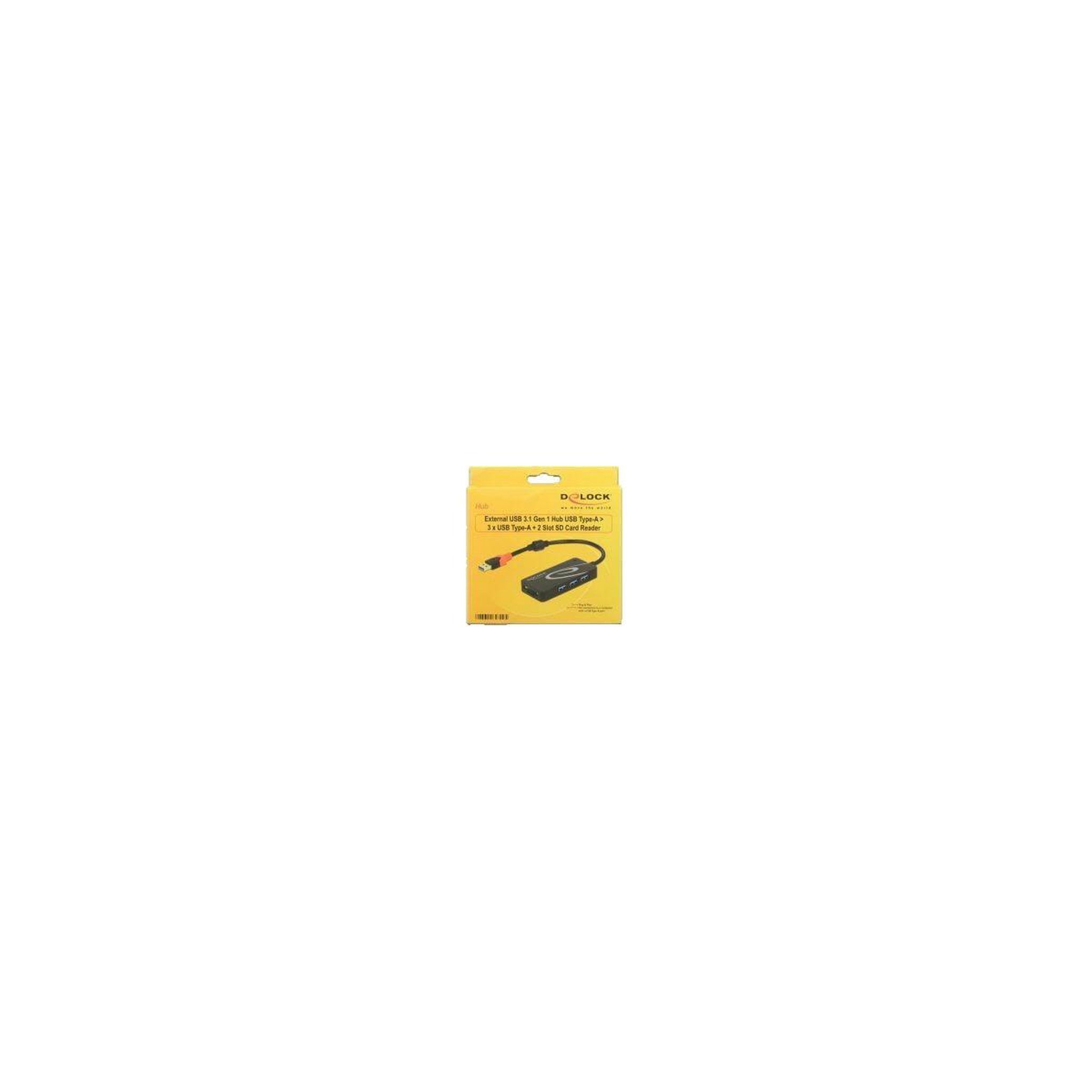 Voir la diapositive 3 : DeLock Hub USB Delock Modèle 4043619628995 Noir Compact et Robuste