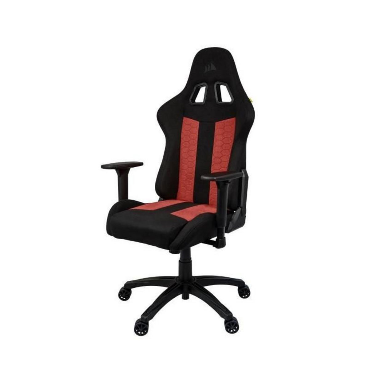 Corsair CORSAIR - Chaise bureau - Fauteuil Gaming - TC100 RELAXED - Tissu - Ergonomique - Accoudoirs réglables - Noir/Rouge (CF-9900014
