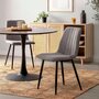 Voir la diapositive 5 : VS VENTA-STOCK Pack 4 chaises Sagi recouvertes de tissu gris