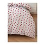Voir la diapositive 4 : GENERIQUE Parure de lit - 1 housse de couette 220 x 240 cm + 2 taies d'oreiller 60 x 60 cm - 50% coton, 50% polyester - Rouge