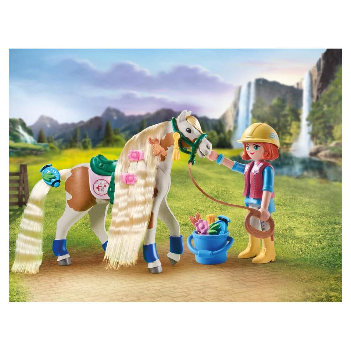 PLAYMOBIL 71639 Ellie avec son cheval à coiffer