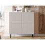 Voir la diapositive 1 : BEST MOBILIER Timote - buffet 2 portes - écru - 4 portes - 106 cm