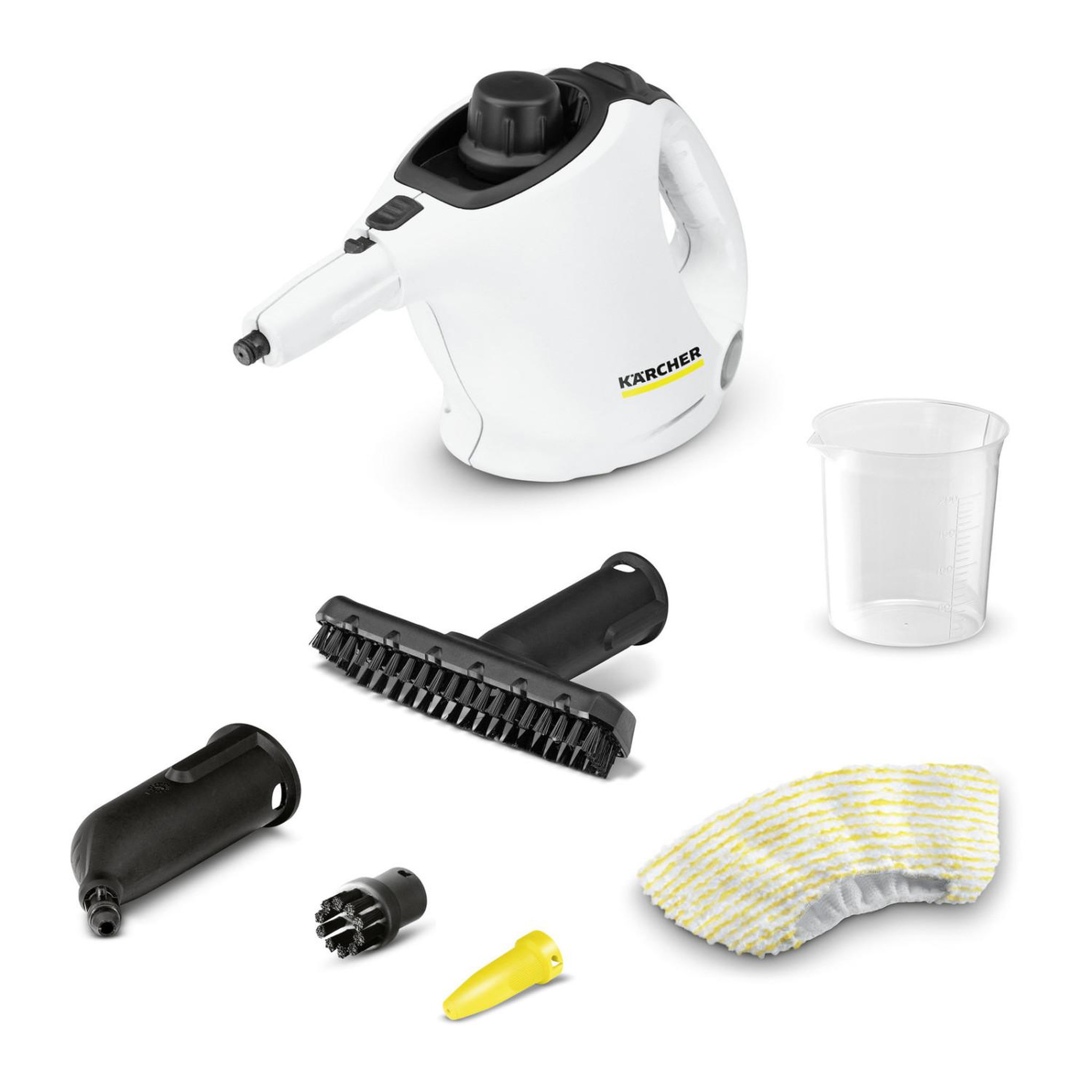 Voir la diapositive 2 : KARCHER Nettoyeur vapeur Kärcher SC 1 1200 W Noir et Blanc