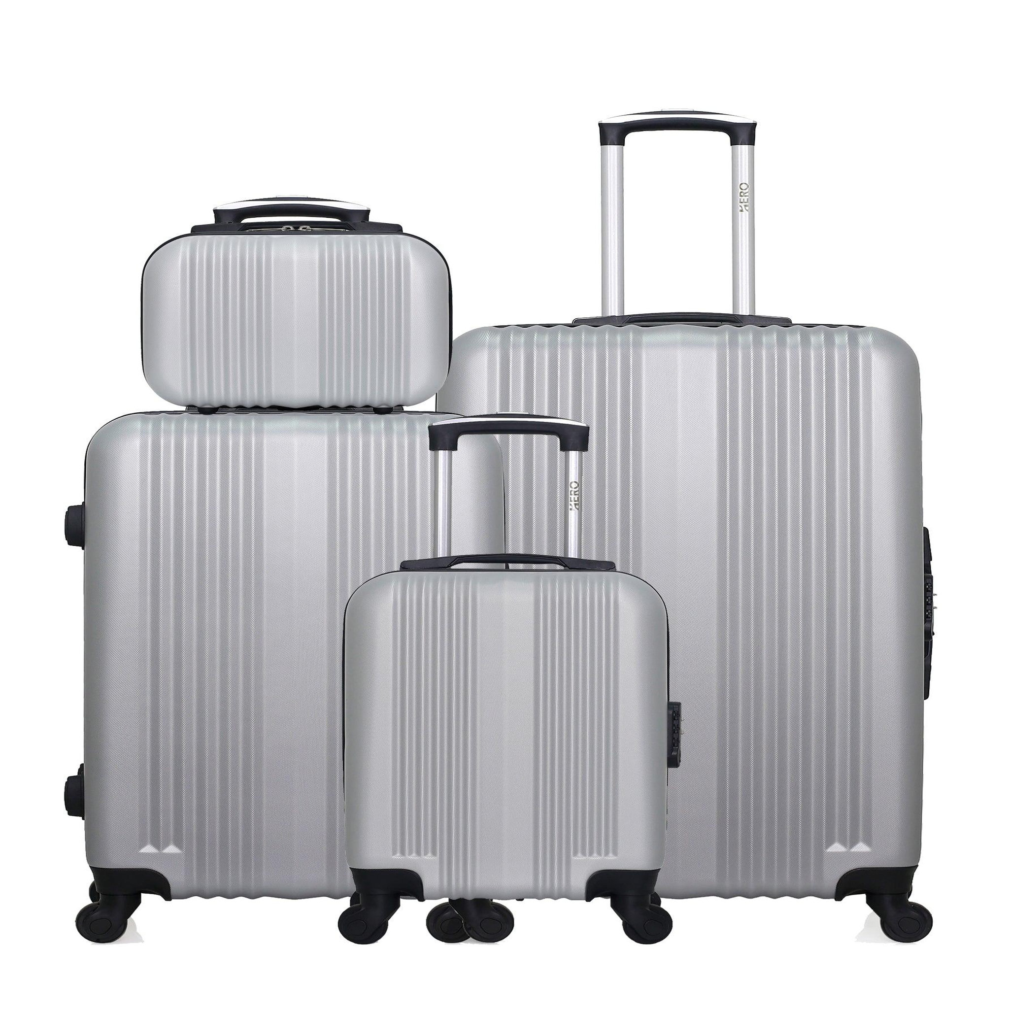 HERO Hero - lot de 4 - valise grand format, valise weekend, valise cabine xxs et vanity lipari