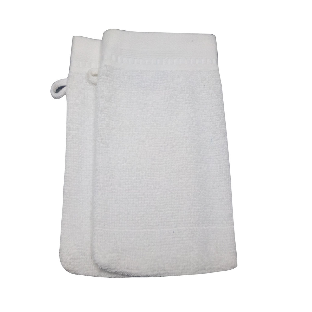 ACTUEL Lot de 2 gants de toilette fantaisie en coton 450g