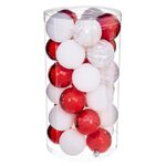 FEERIC LIGHT & CHRISTMAS Lot de 30 Boules de Noël  Colorama  6cm Rouge & Blanc