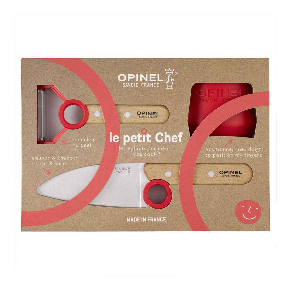 Opinel Set de couteaux Coffret Le Petit Chef Rouge CE