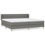 Voir la diapositive 2 : VIDAXL Sommier a lattes de lit avec matelas Gris fonce 200x200cm Tissu