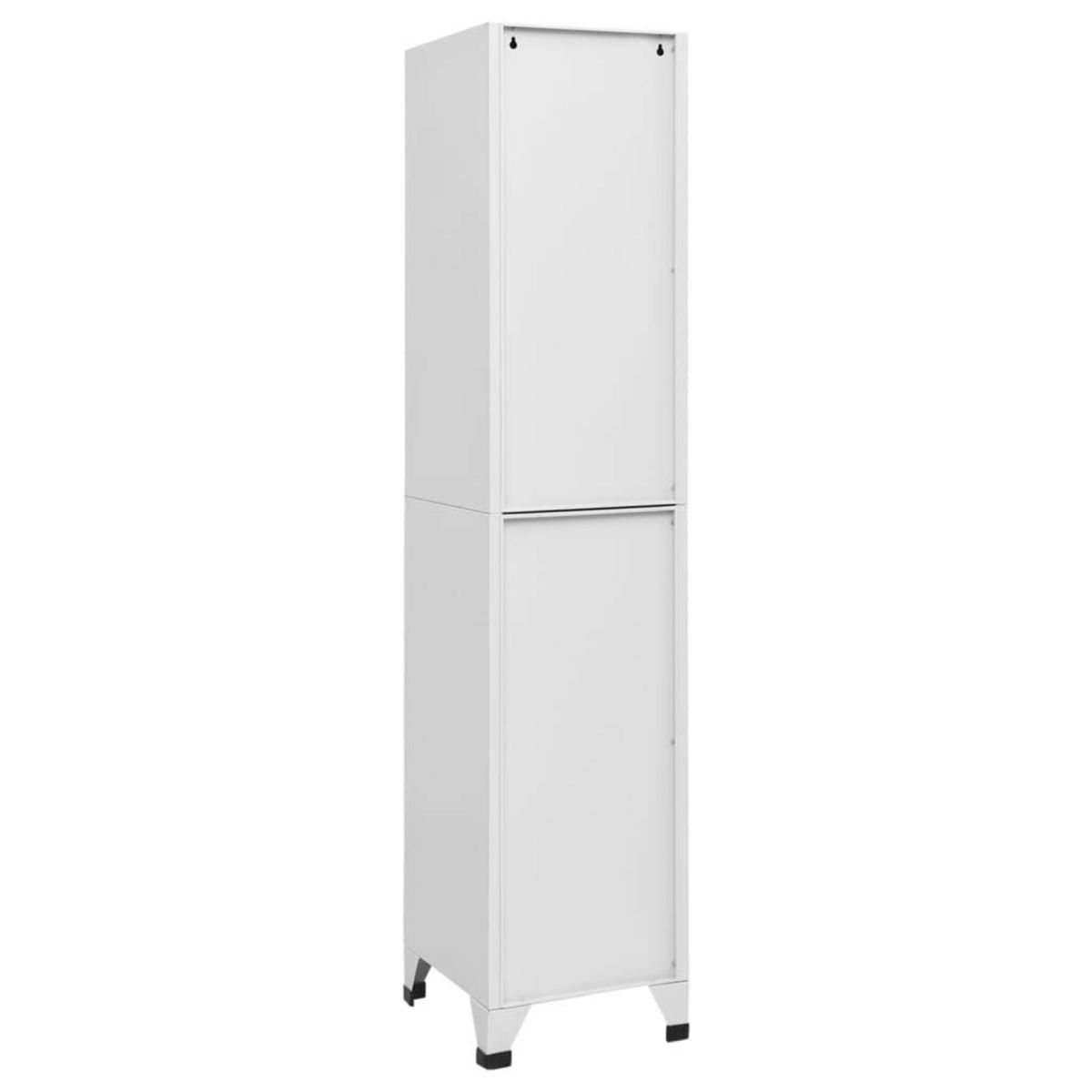 VIDAXL Armoire a casiers Blanc 38x40x180 cm Acier