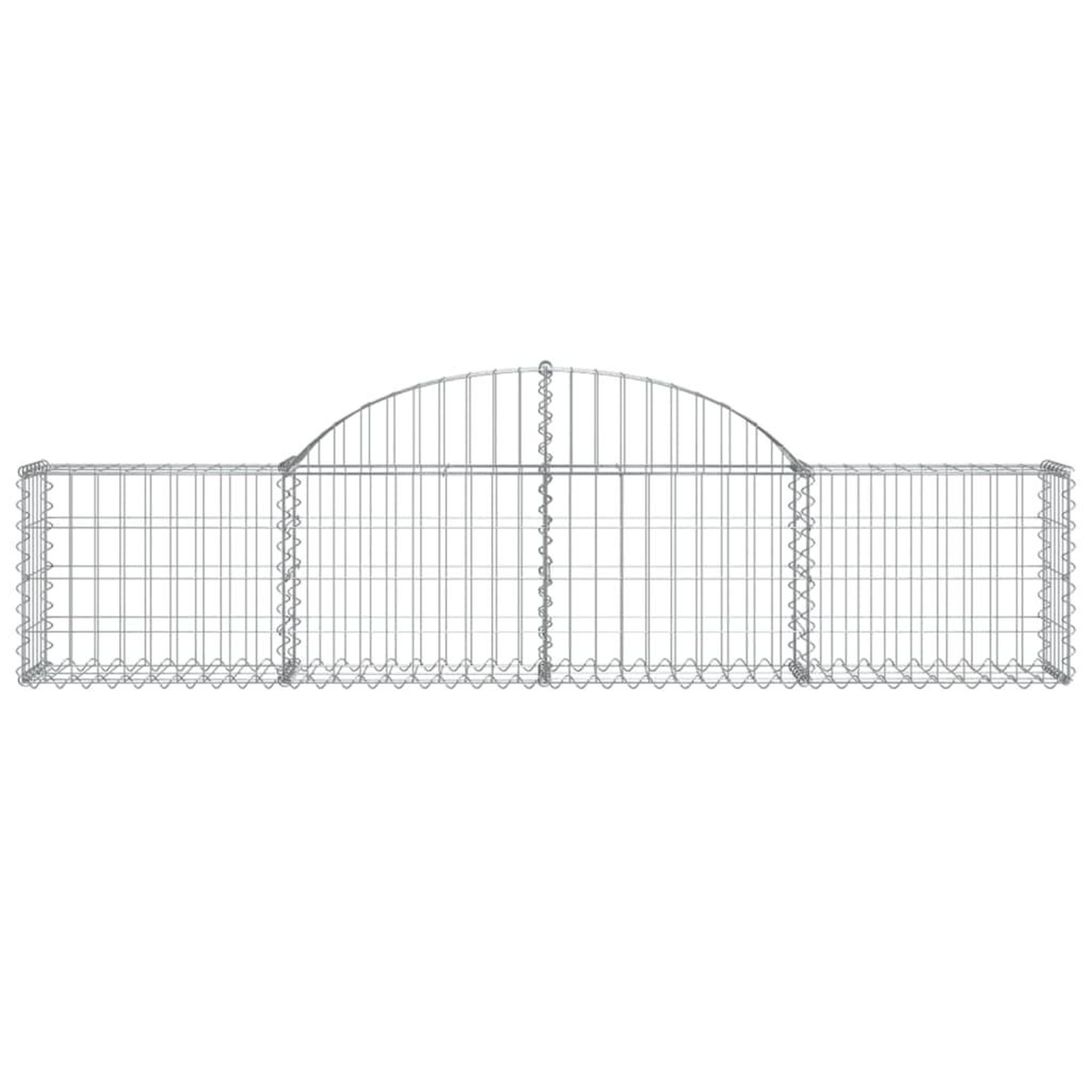 Voir la diapositive 4 : VIDAXL Paniers a gabions arques 18 pcs 200x30x40/60 cm Fer galvanise